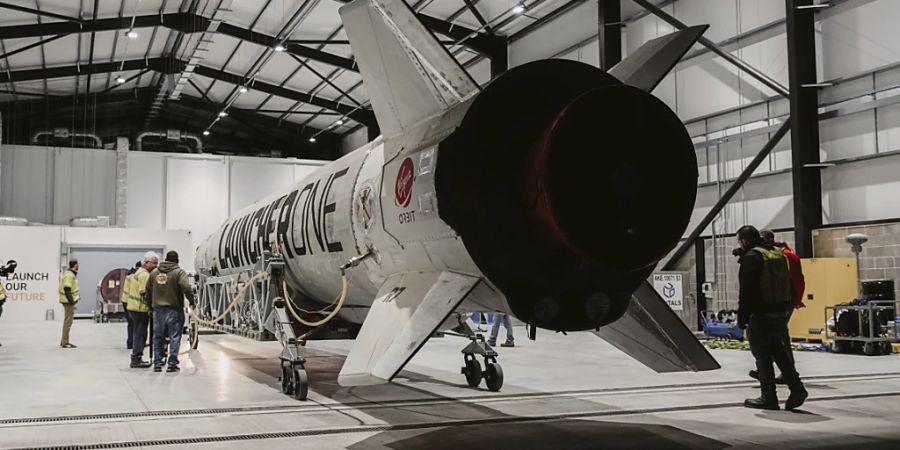 Ein Bild der Rakete von Virgin Orbit kurz vor dem missglückten Versuch, ins All zu fliegen. (Archivbild)