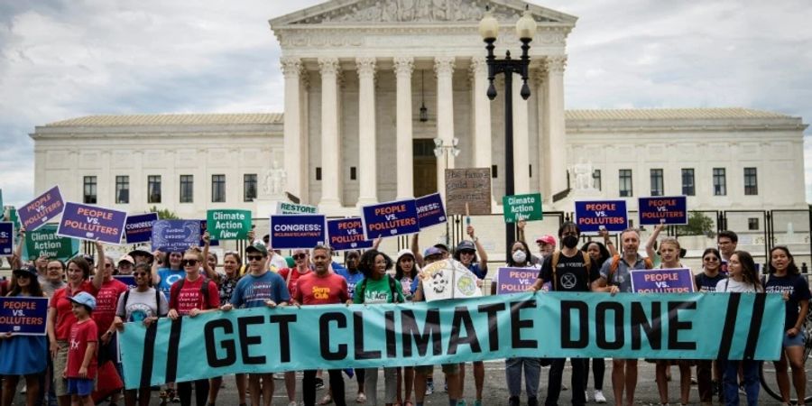 Klima-Protest vor dem Supreme Court der USA