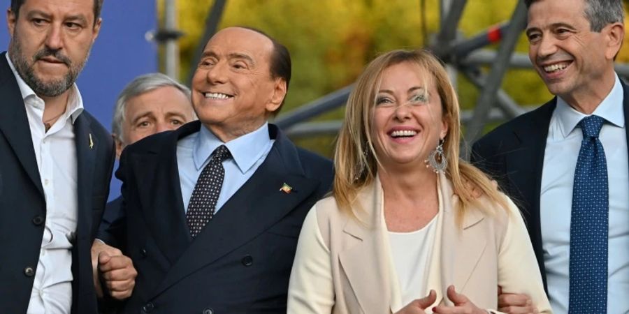 Salvini, Berlusconi und Meloni am 22. September