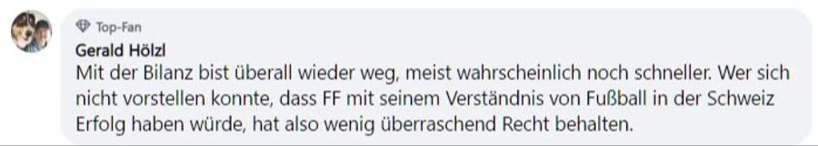 Dieser Facebook-Nutzer hat den Rauswurf von Franco Foda kommen gesehen.