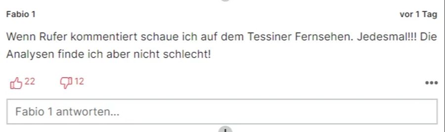 «Fabio 1» hingegen findet wenig Gefallen an Sascha Ruefer.