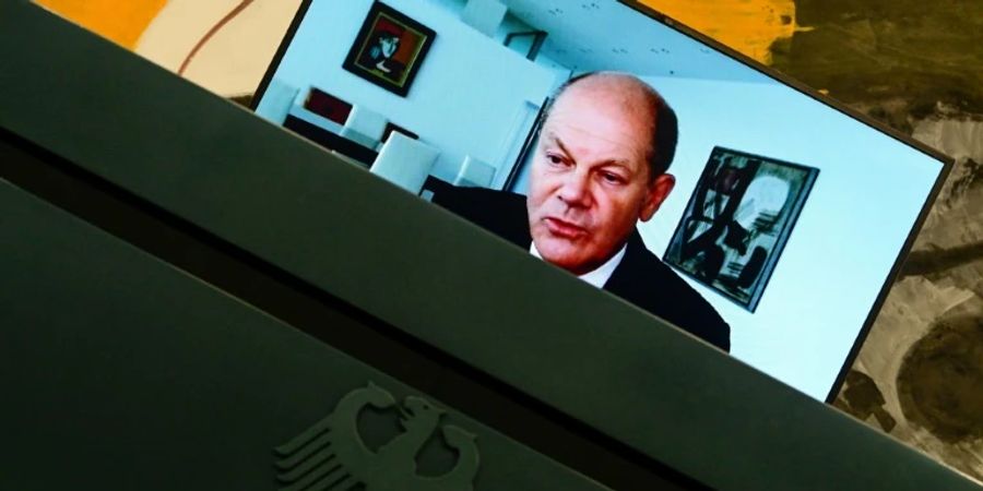 Olaf Scholz per Video-Schalte