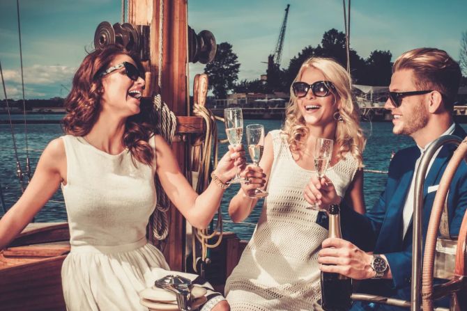 Party auf dem Boot.