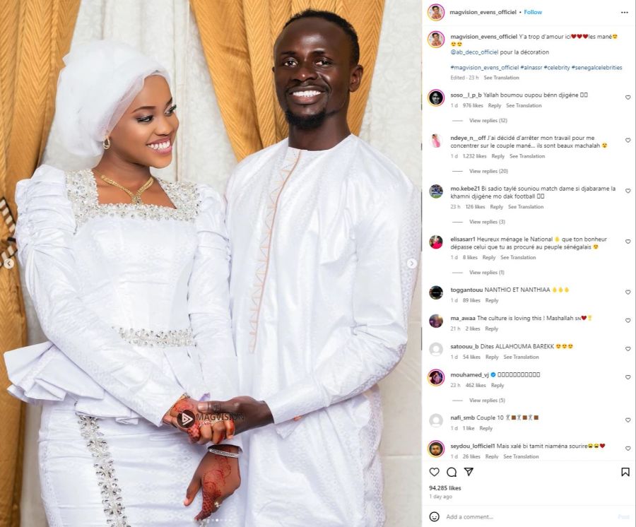 Sadio Mané Hochzeit Senegal