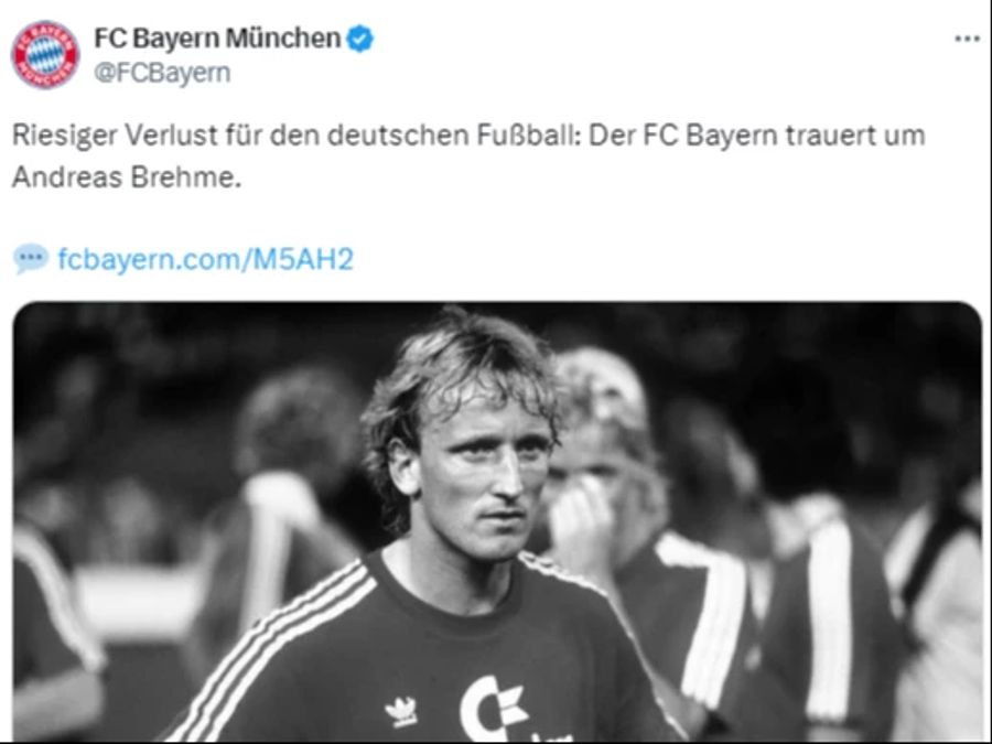 Auch Bayern München gedenkt seinem Ex-Spieler.