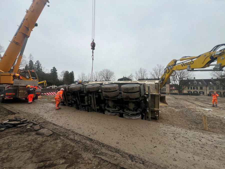 Bergung von Lastwagen