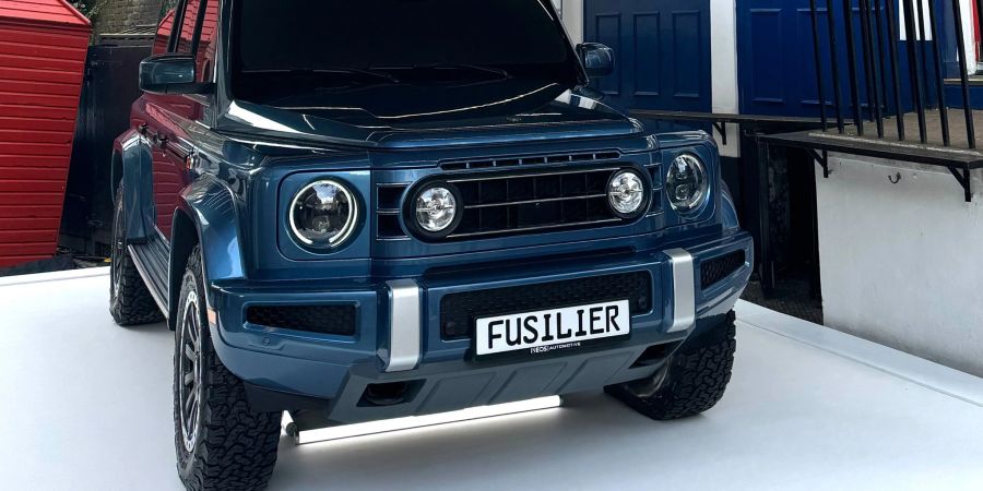 Beim Design orientiert sich der Fusilier am Grenadier, aber anders als sein grosser Bruder soll er elektrisch fahren.