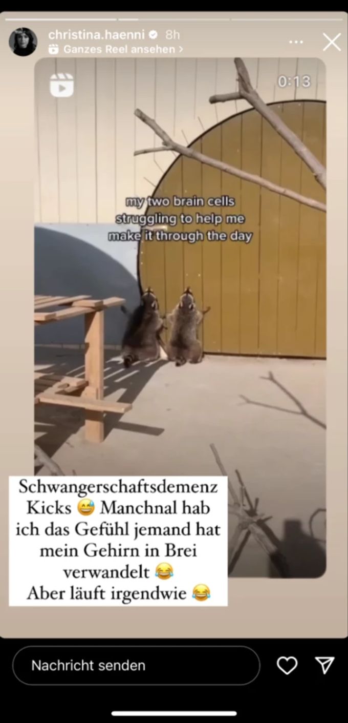 Christina Hänni leidet aktuell an Schwangerschaftsdemenz. Luca Hänni Christina
