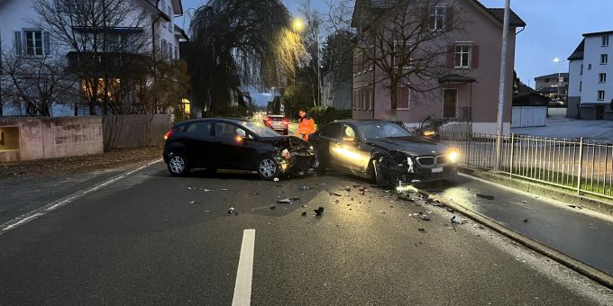 Altstätten: Kollision zwischen zwei Autos. Altstätten: Kollision
