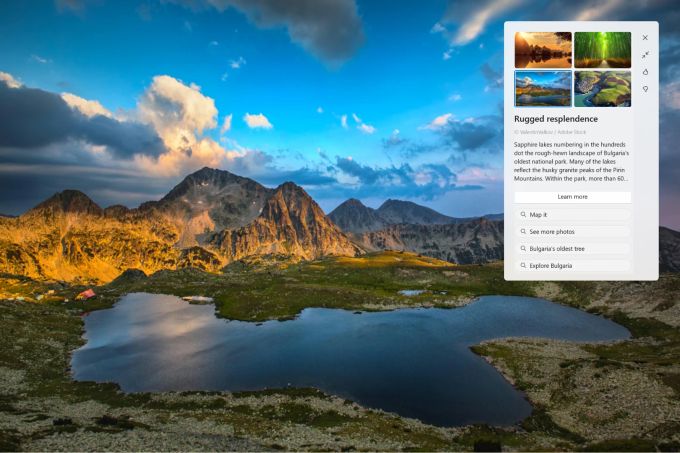 Das Spotlight-Feature von Microsoft. Das Spotlight-Feature von Microsoft.