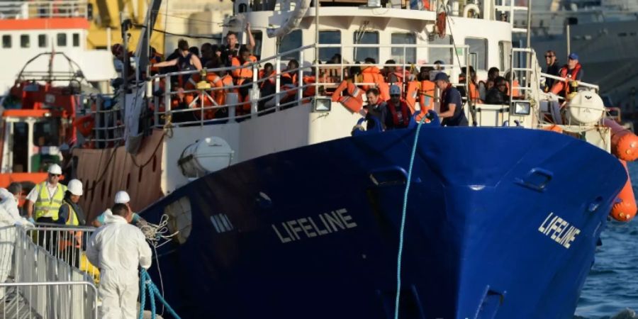 Die «Lifeline» im Hafen von Valletta