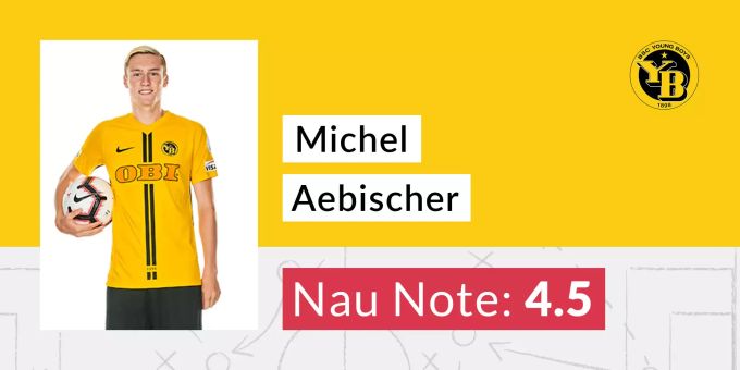 Die Nau-Note für Michel Aebischer (YB). Die Nau-Note für Michel Aebischer (YB).