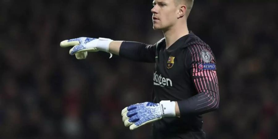 Barcelonas Torwart Marc-Andre ter Stegen wurde von Barça-Präsident Josep Maria Bartomeu als «der beste Torwart der Welt» geadelt. Foto: Jon Super/AP/dpa