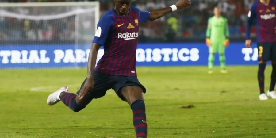 Barcelonas Ousmane Dembélé hat sich erneut verletzt. Foto: Mosa'ab Elshamy/AP