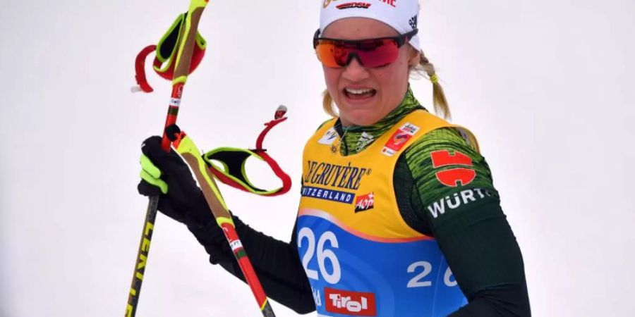 Langläuferin Victoria Carl bei der nordischen Ski-WM in Seefeld. Foto: Hendrik Schmidt