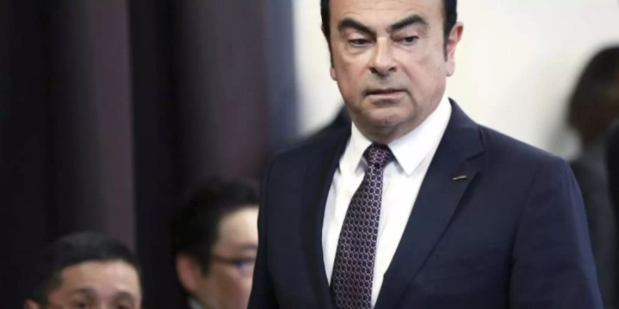 Carlos Ghosn hatte einen Tag vor seiner erneuten Verhaftung eine Pressekonferenz für diese Woche angekündigt. Daraus wird nun nichts. Foto: Eugene Hoshiko/AP