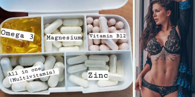 Die Bachelorette 2019, Andrina Santoro, zeigt ihre volle Pillendose. die bachelorette 2019