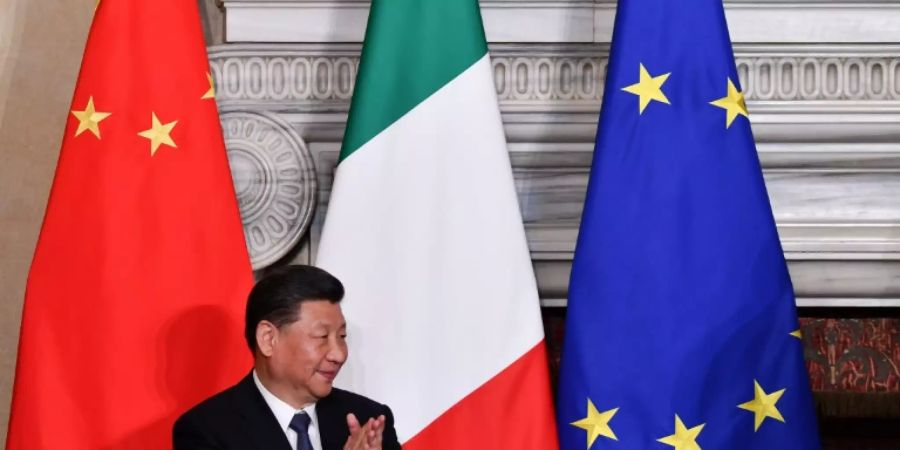 Chinas Präsident Xi bei der Zeremonie