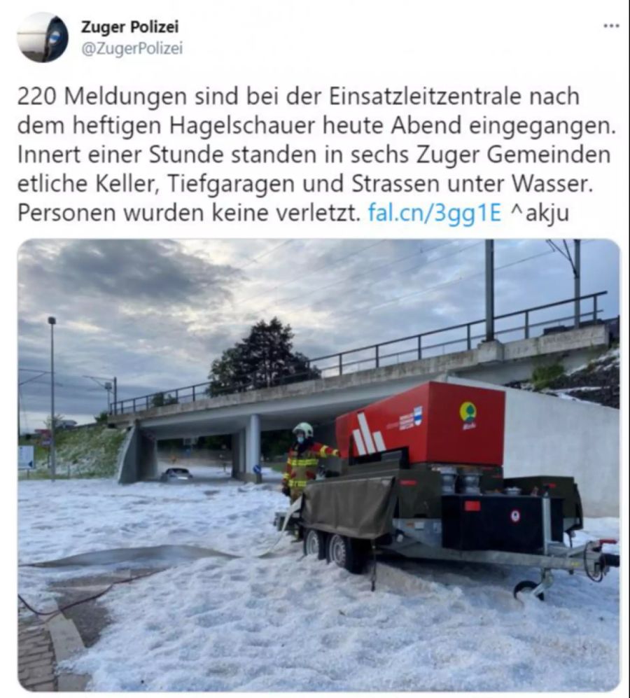 Kanton Zug Gewitter