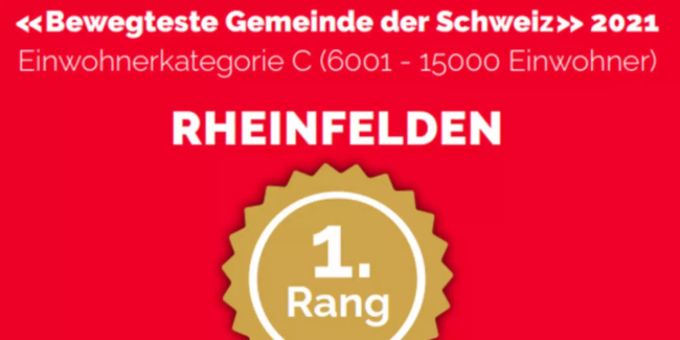 Rheinfelden ist bewegteste Gemeinde der Schweiz 2021. Coop