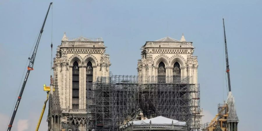 Arbeiten an der Pariser Kathedrale Notre-Dame