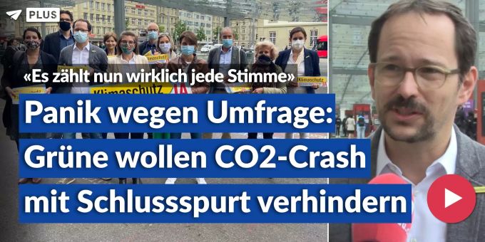Umfragen-Panik - Grüne wollen CO2-Nein mit Notfall-Aktion verhindern Umfragen-Panik - Grüne wollen CO2-Nein mit Notfall-Aktion verhindern