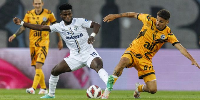 Daniel Afriyie (links) gelingt gegen Lugano ein Doppelpack für den FC Zürich. FC Zürich