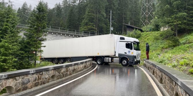 Wendemanöver am Albulapass