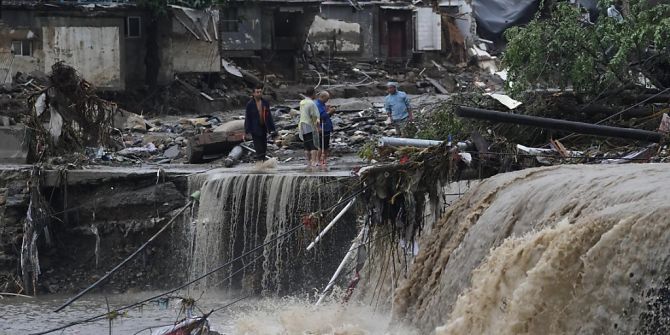 Extreme Regenfälle in Peking