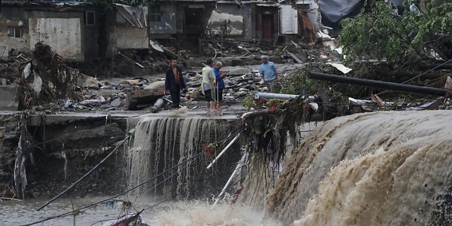 Extreme Regenfälle in Peking