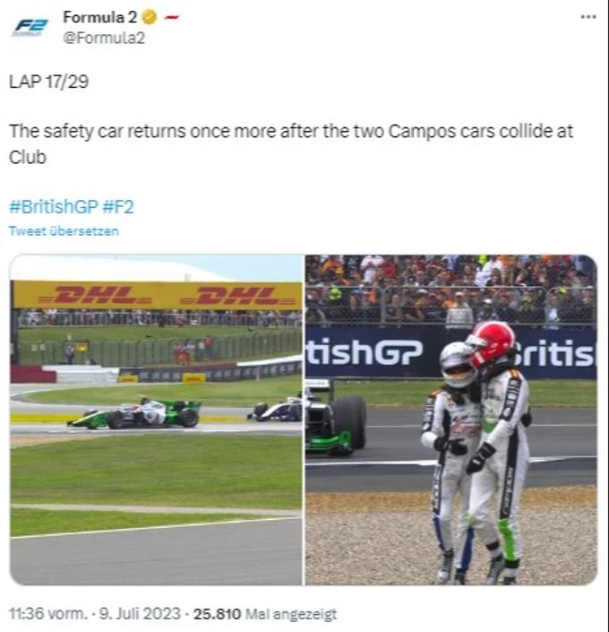 Das Rennwochenende der Formel 2 in Silverstone endet für Ralph Boschung mit einer Enttäuschung. Formel 2