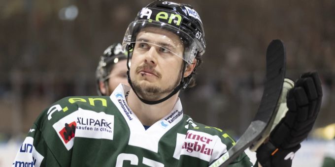 Florian Schmuckli verteidigt seit der Saison 2021/22 für den EHC Olten in der Swiss League. florian schmuckli ehc olten