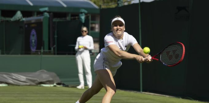 Céline Naef in Wimbledon 2023. Céline Naef