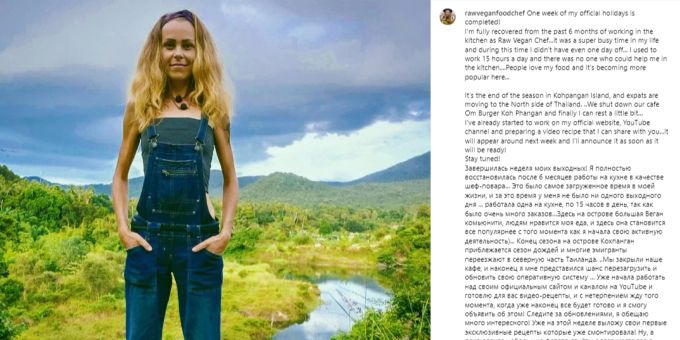 Zhanna Samsonova gab auf Instagram Einblick in ihr veganes Leben. Zhanna Somsonova