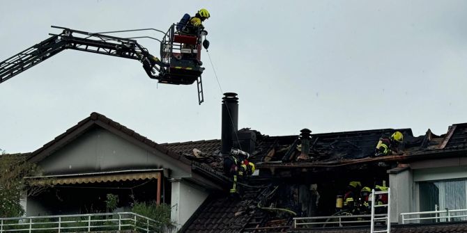 Brand in Dachwohnung.