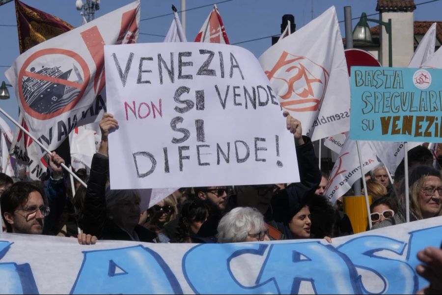 Gegen die Einführung einer Gebühr in Venedig gab es Proteste. (Archivbild)