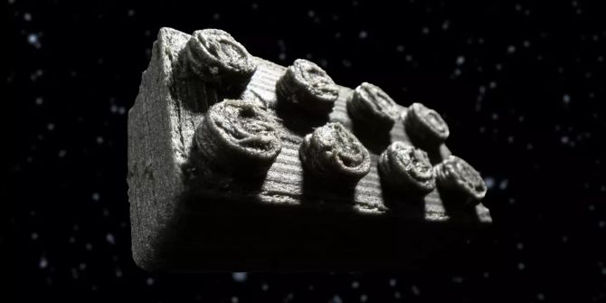 Lego Stein Weltraum schwarz Meteoritenstaub