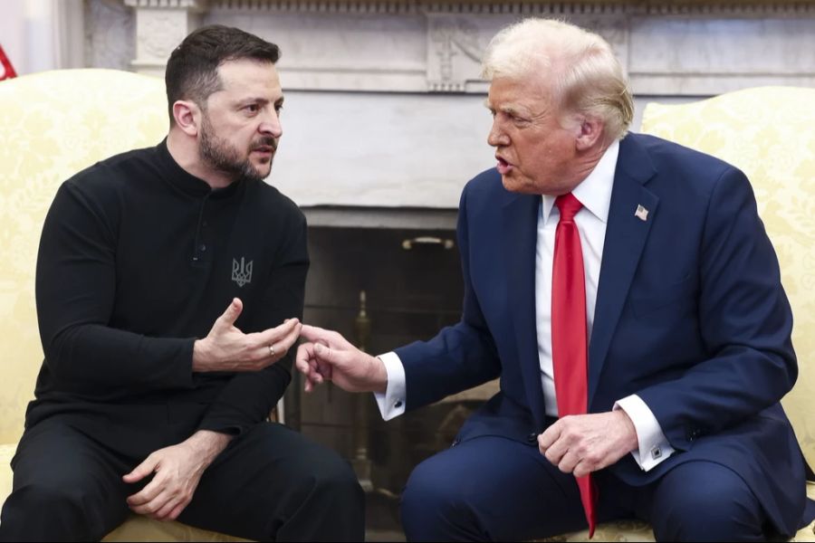 US-Präsident Donald Trump und sein ukrainischer Amtskollege Wolodymyr Selenskyj lieferten sich am Freitag ein heftiges Wortgefecht.