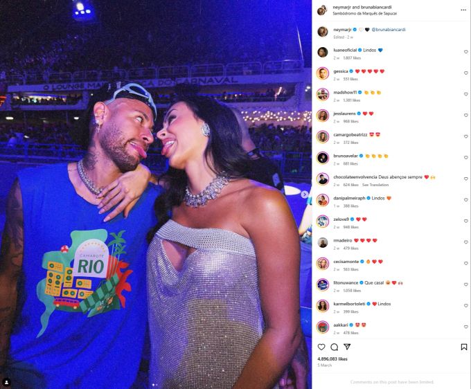 Neymar mit seiner Partnerin Bruna Biancardi. Neymar Bruna Biancardi