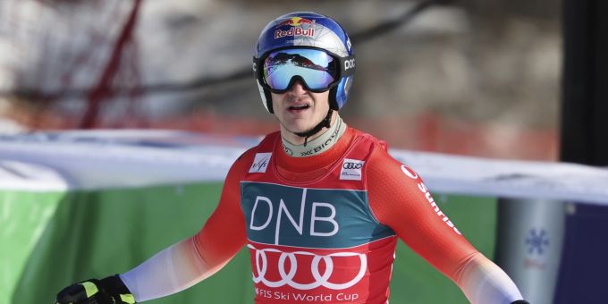 Marco Odermatt nach der Abfahrt in Kvitfjell am Freitag. Marco Odermatt