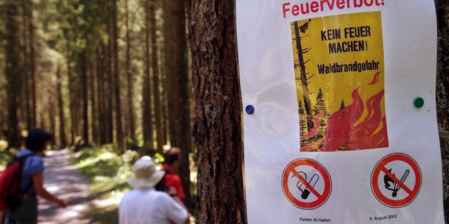Die Kantonspolizei stellte fünf unzulässige Feuer im Freien fest und verzeigte einen 41-jährigen Mann. (Archivbild)