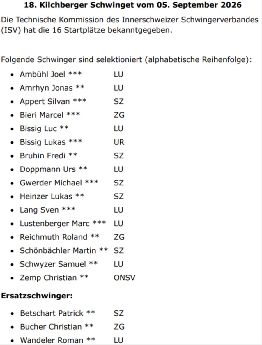 Kilchberger Schwinget