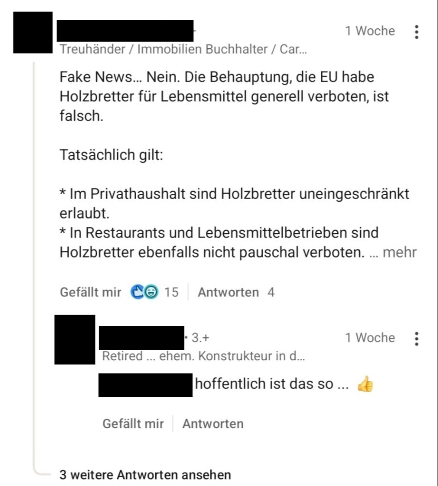 Ein User spricht sogar von «Fake News».
