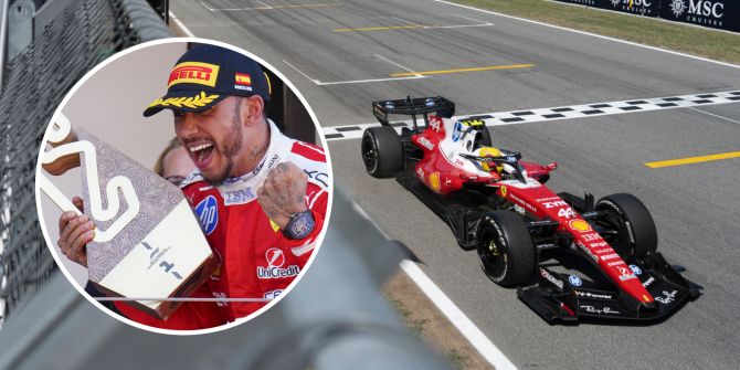 Lewis Hamilton Ferrari Barcelona