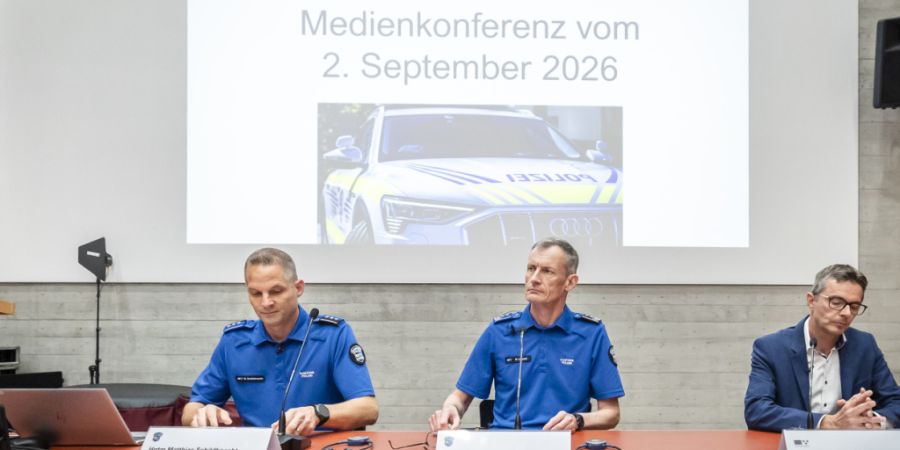 Kantonspolizei und Staatsanwaltschaft informierten die Medien am Mittwoch in Schafisheim AG zum Amoklauf im Aarauer Schachen.