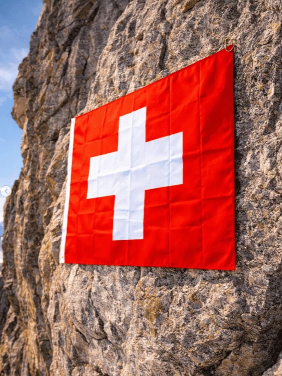Auch die Schweizer Fahne durfte in ihrem 1.-August-Post natürlich nicht fehlen.