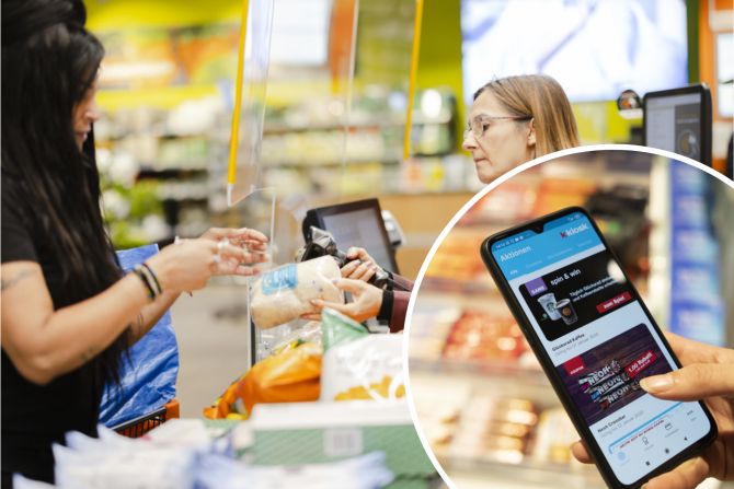 k-kiosk handy verkäuferin kasse