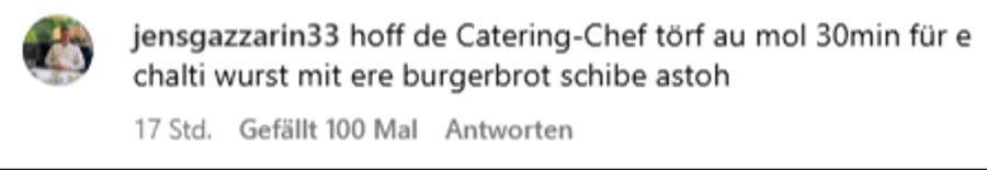 Ein Fan wünscht, dass der Catering-Chef die Sicht der Fans einnimmt.