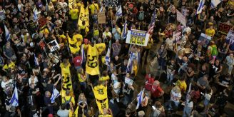 In Israel - Demonstranten fordern Ende des Gaza-Kriegs