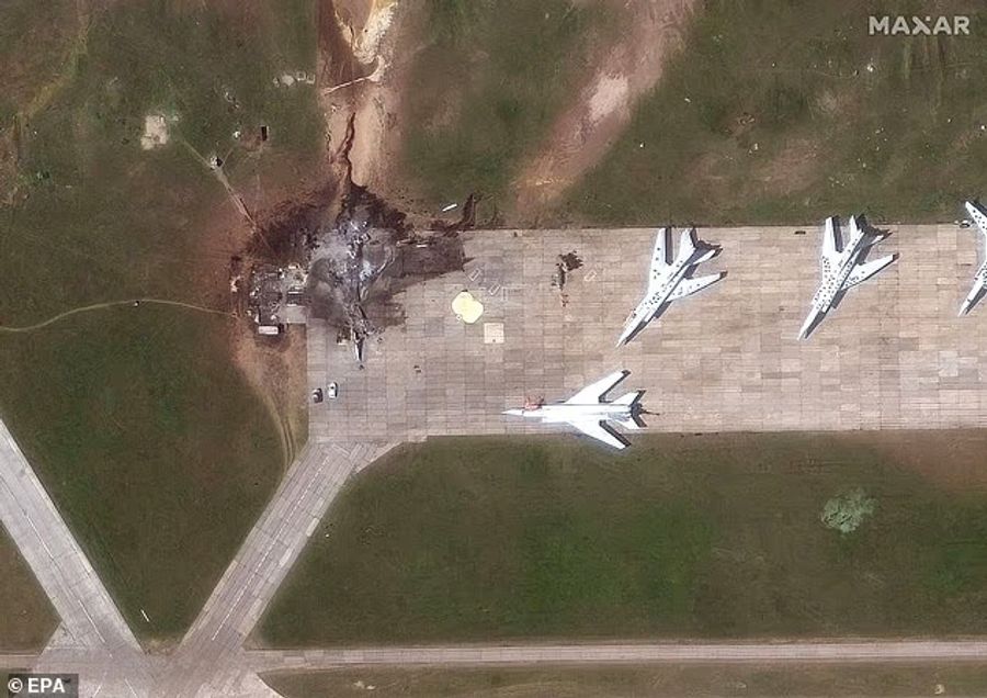 Laut der Ukraine wurden 47 Flugzeuge zerstört oder beschädigt.